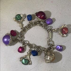 Vintage  Multi-Color Charm Bracelet